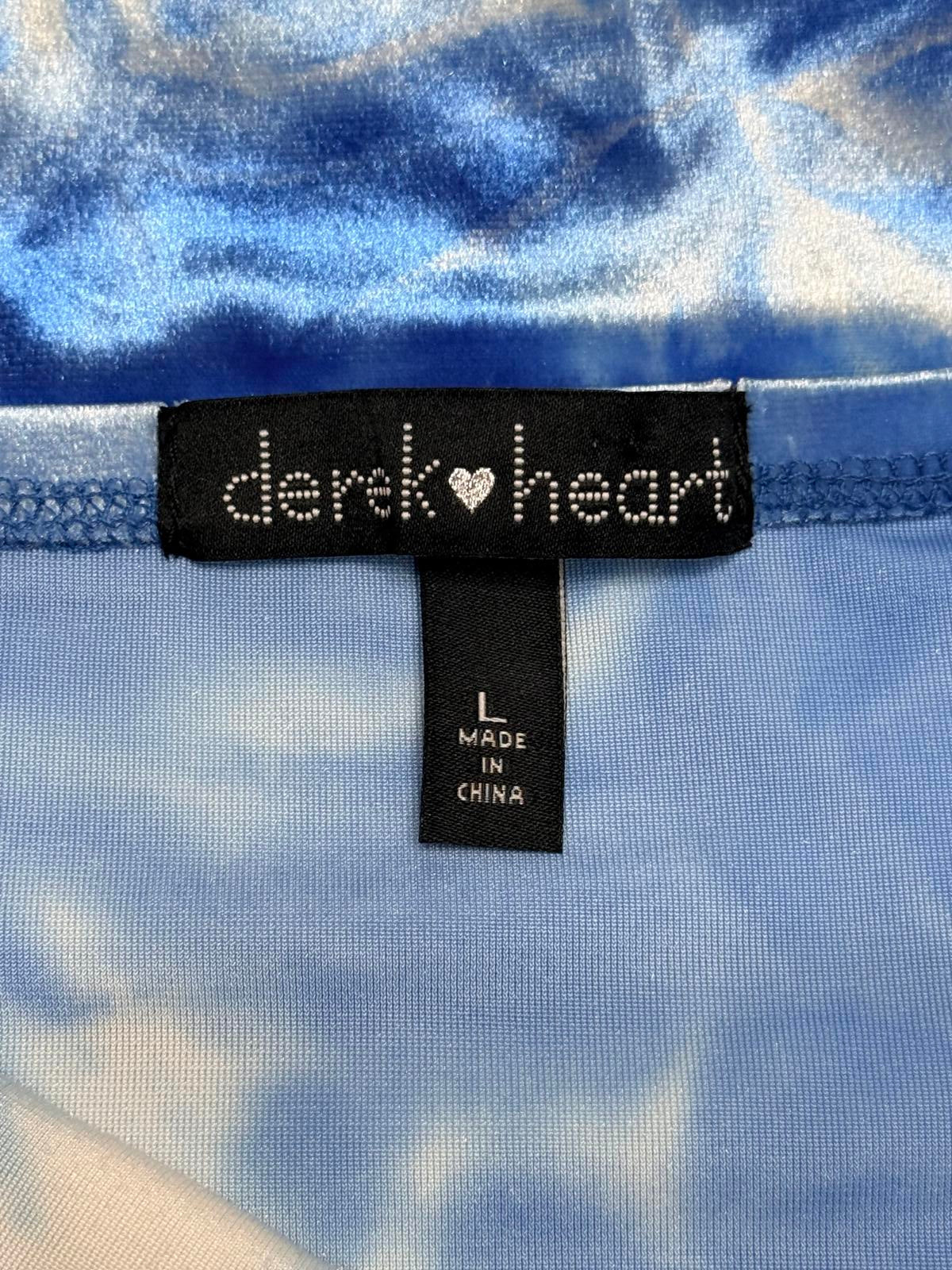 Derek Heart Blue and White Tie-Dye Maxi Dress Large