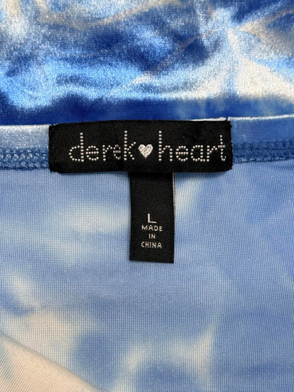 Derek Heart Blue and White Tie-Dye Maxi Dress Large