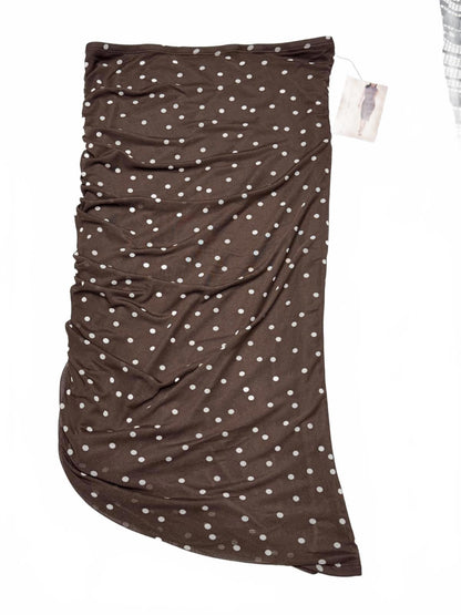 B-Wear Medium Brown Polka Dot Ruched Skirt