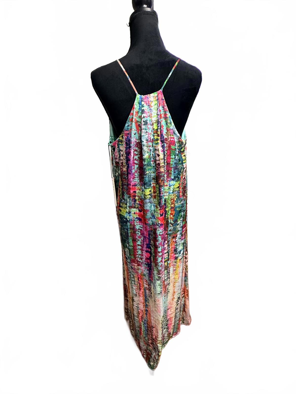 NWT Nicole Miller New York Multicolor Maxi Dress Size L