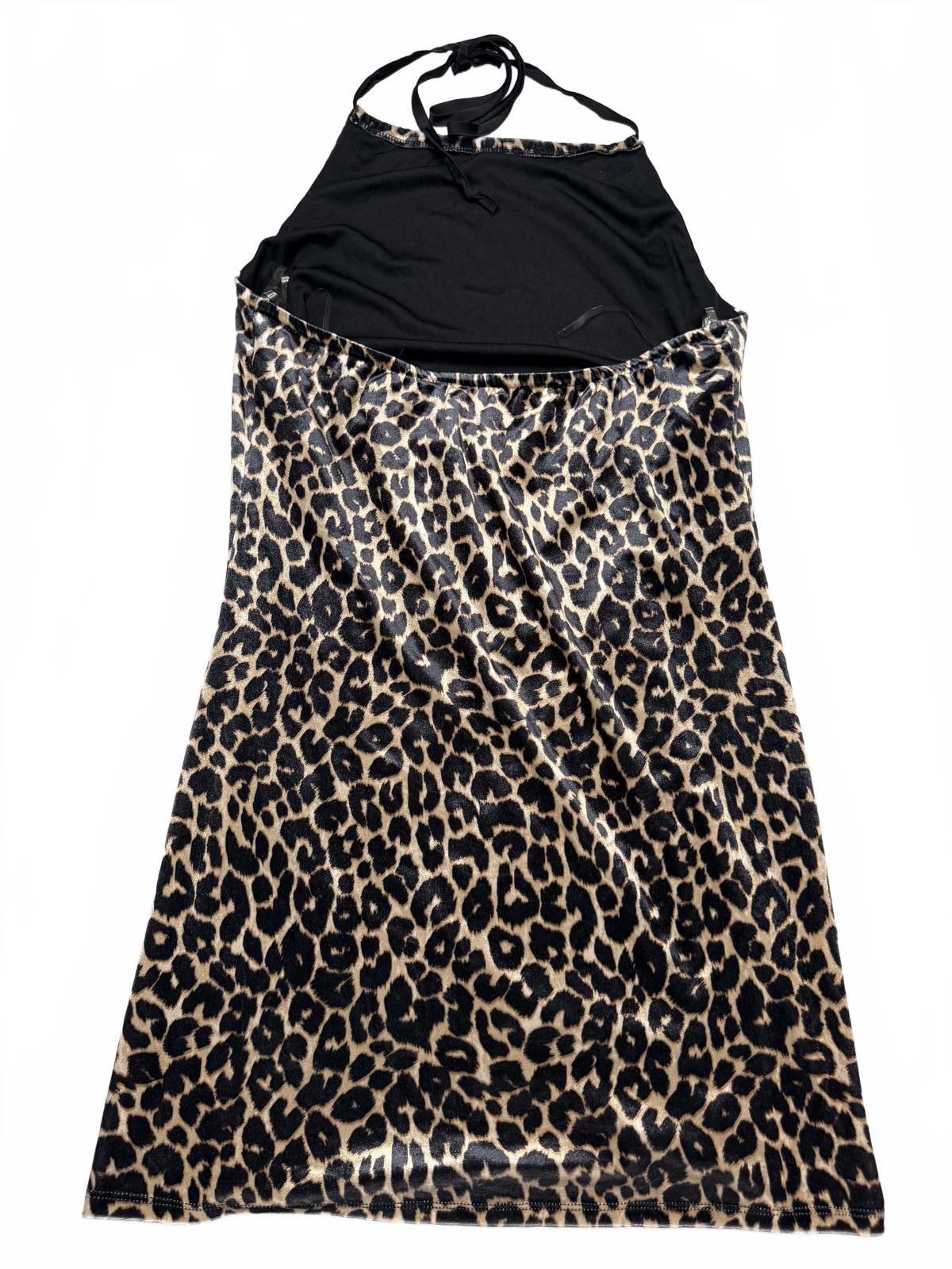 Wild Fable Leopard Print Halter Top - High Neck Cheetah Animal Print Tank - M