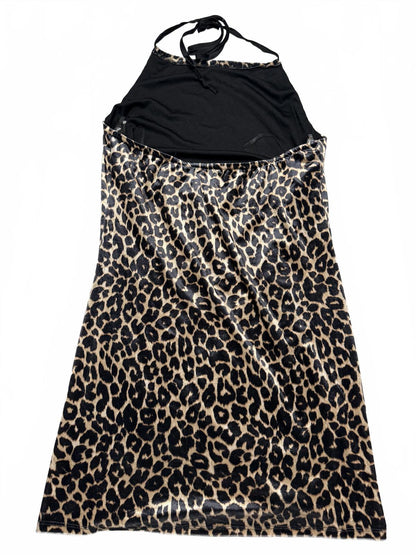 Wild Fable Leopard Print Halter Top - High Neck Cheetah Animal Print Tank - M