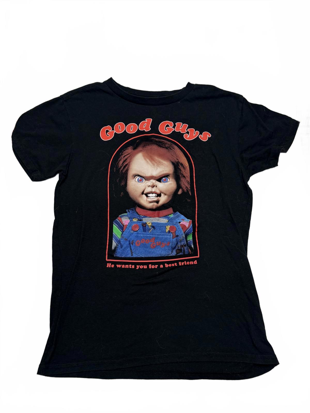 Chucky Good Guys Shirt Child's Play Horror Movie Graphic Tee Black Large