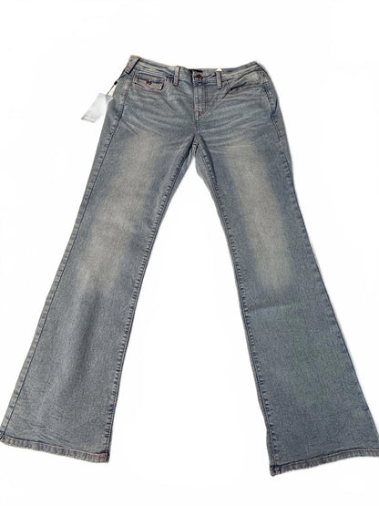 True Religion Becca Mid Rise Bootcut Jeans Flap Pocket Y2K Denim Blue 31