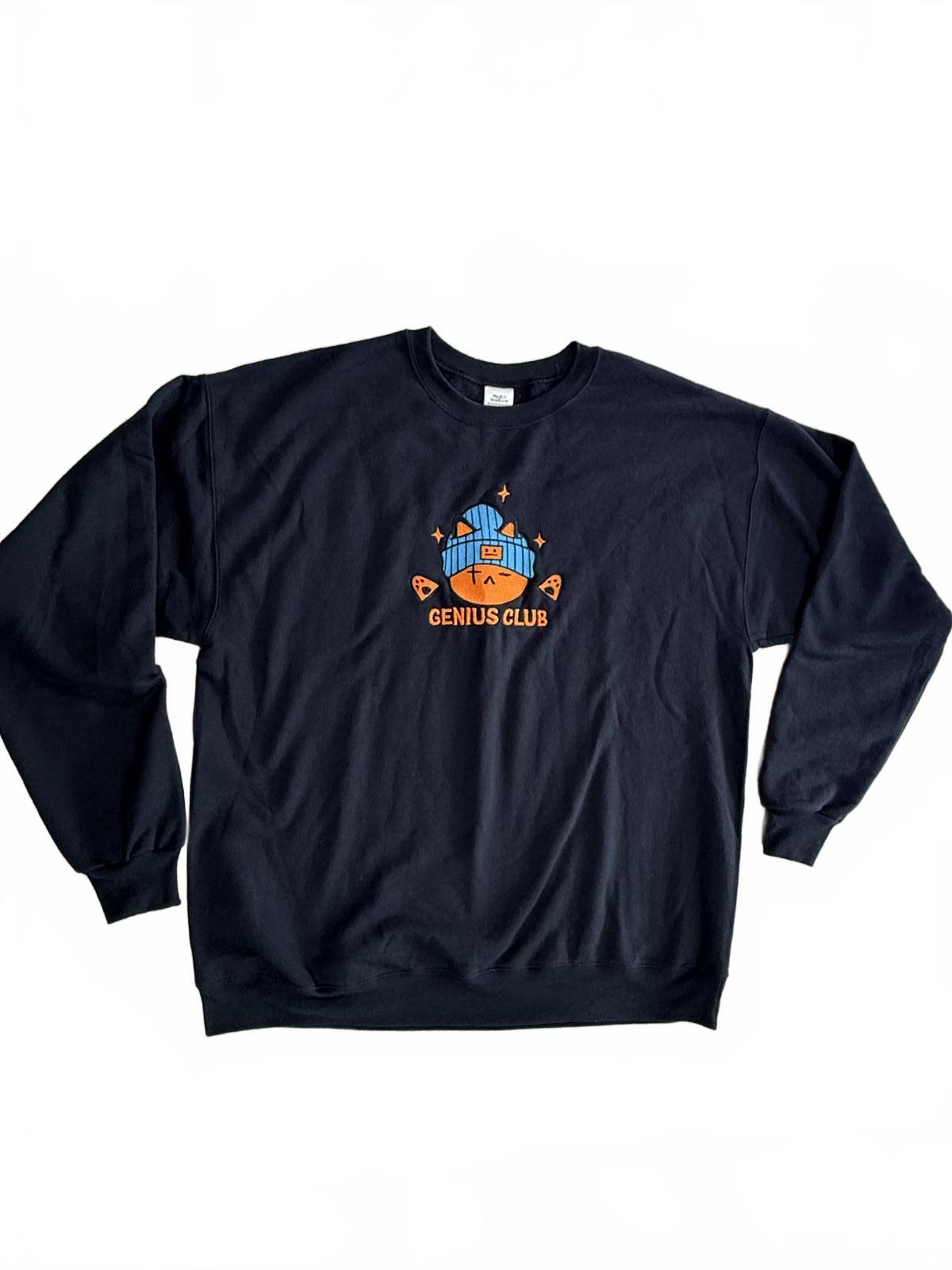 Genius Club Black Crewneck Sweatshirt Large
