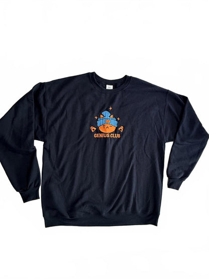 Genius Club Black Crewneck Sweatshirt Large