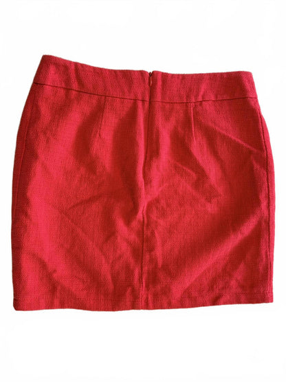 Mossimo Red Cotton Mini Skirt Size 6 Pencil Straight Holiday Coquette Core Chic