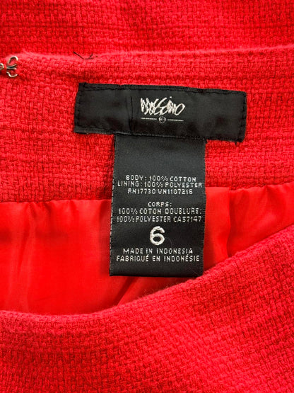 Mossimo Red Cotton Mini Skirt Size 6 Pencil Straight Holiday Coquette Core Chic