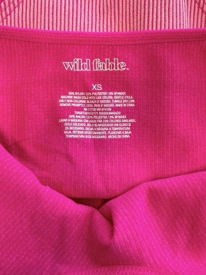 Wild Fable Pink Halter Neck Bodysuit XS Ribbed Sleeveless Backless Boho Y2K