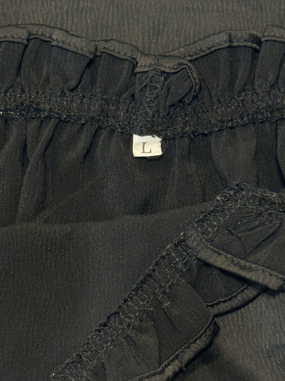 Black Lace Trim Camisole Top Chemise Lingerie Large Goth Coquette Grunge Y2K