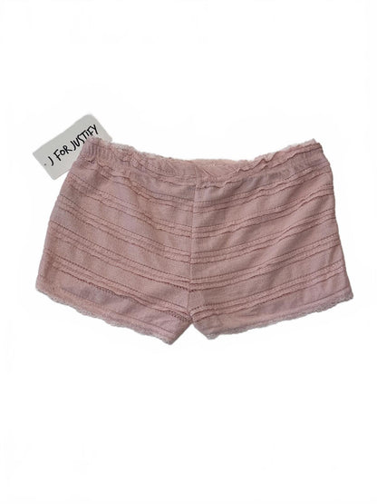 J For Justify Mauve Textured Eyelet Lounge Shorts Pajama Bottoms Pink Size L