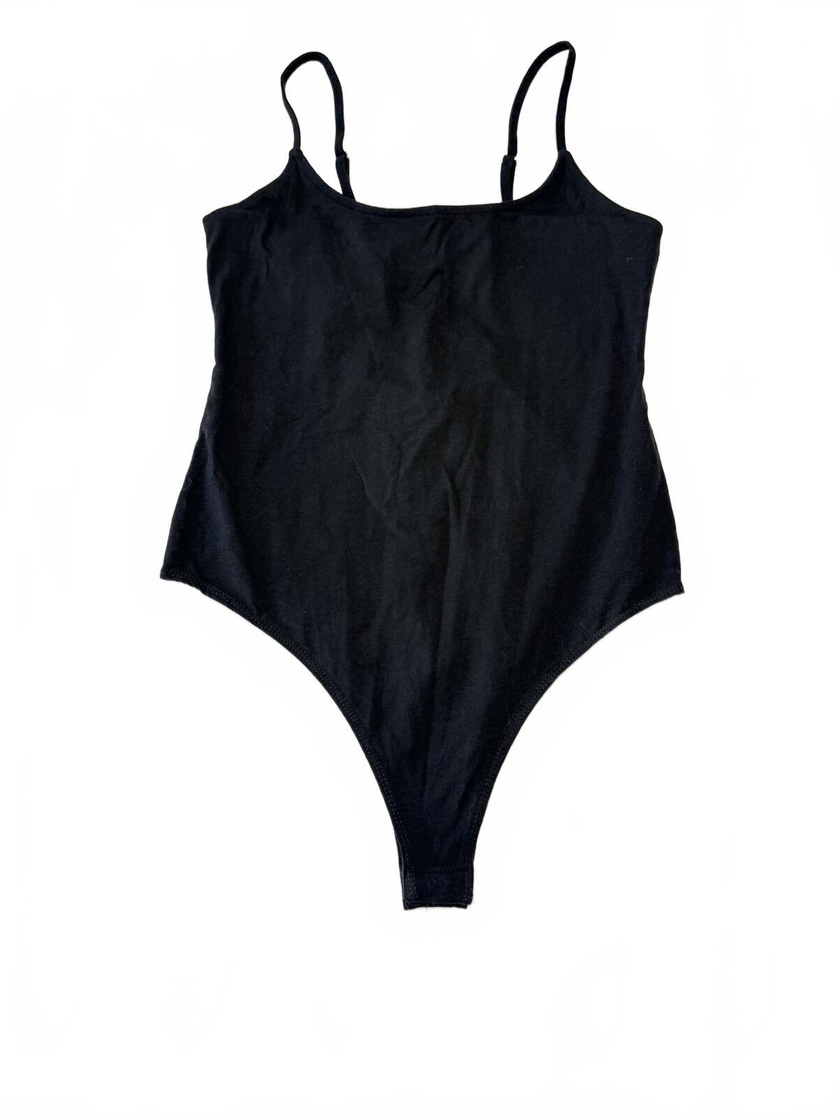 Wild Fable Black Lace Up Bodysuit Festival Grunge Goth Edgy Sleeveless Top M