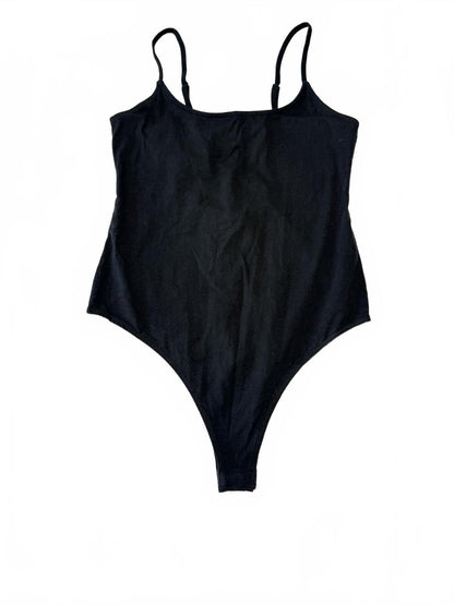 Wild Fable Black Lace Up Bodysuit Festival Grunge Goth Edgy Sleeveless Top M