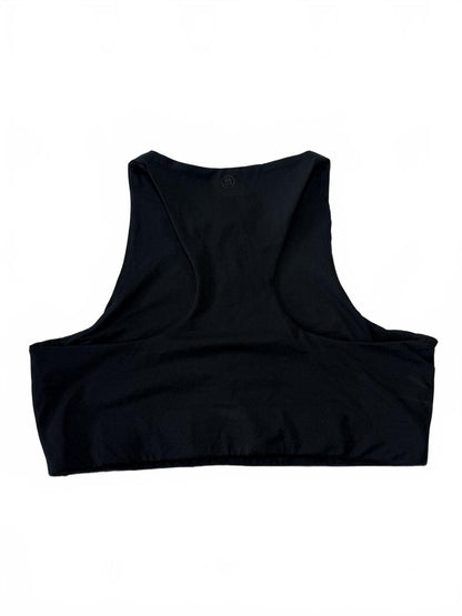 Sage Collective Black Quarter Zip Crop Tank Top Racerback Activewear Gym Size L