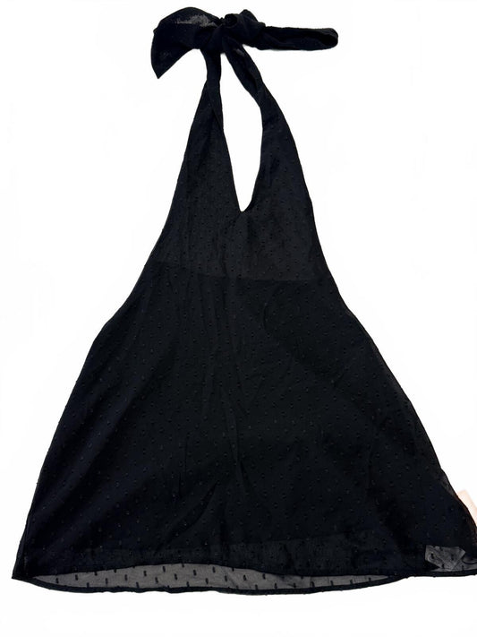 Forever 21 Halter Dress Black Mini Sleeveless Open Back Women’s Size S Small