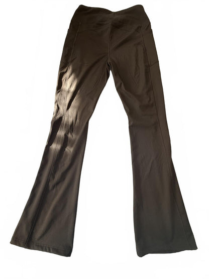 Grey Contrast Stitch Flare Pants Y2K Minimalist High Waisted Trouser Bootcut