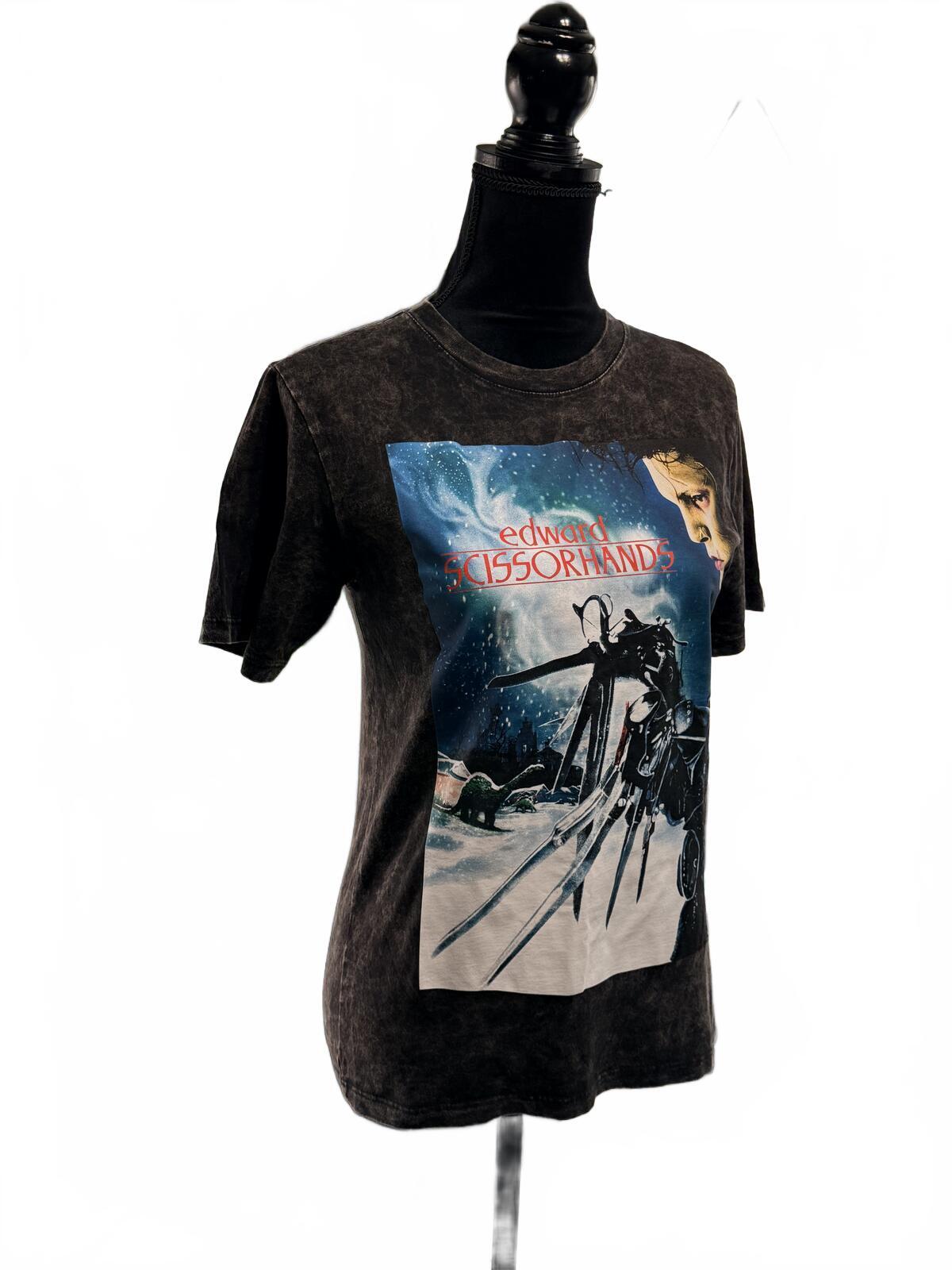 Edward Scissorhands Shirt Vintage Tim Burton MoviePromo Goth Whimsigoth Y2K Rare
