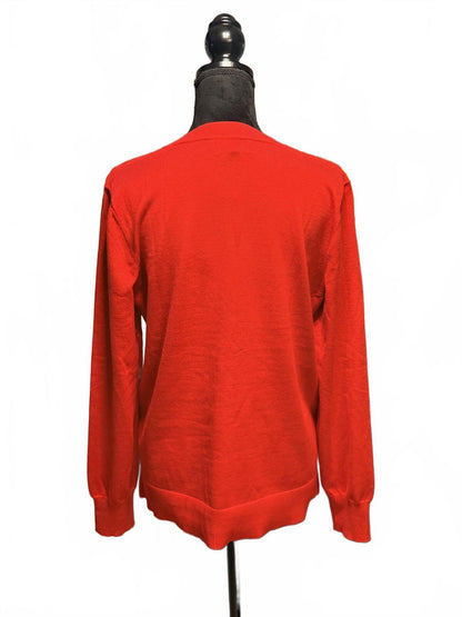 Marked Red Love Heart Graphic Sweater Pullover Knit Top Large Valentine’s Day