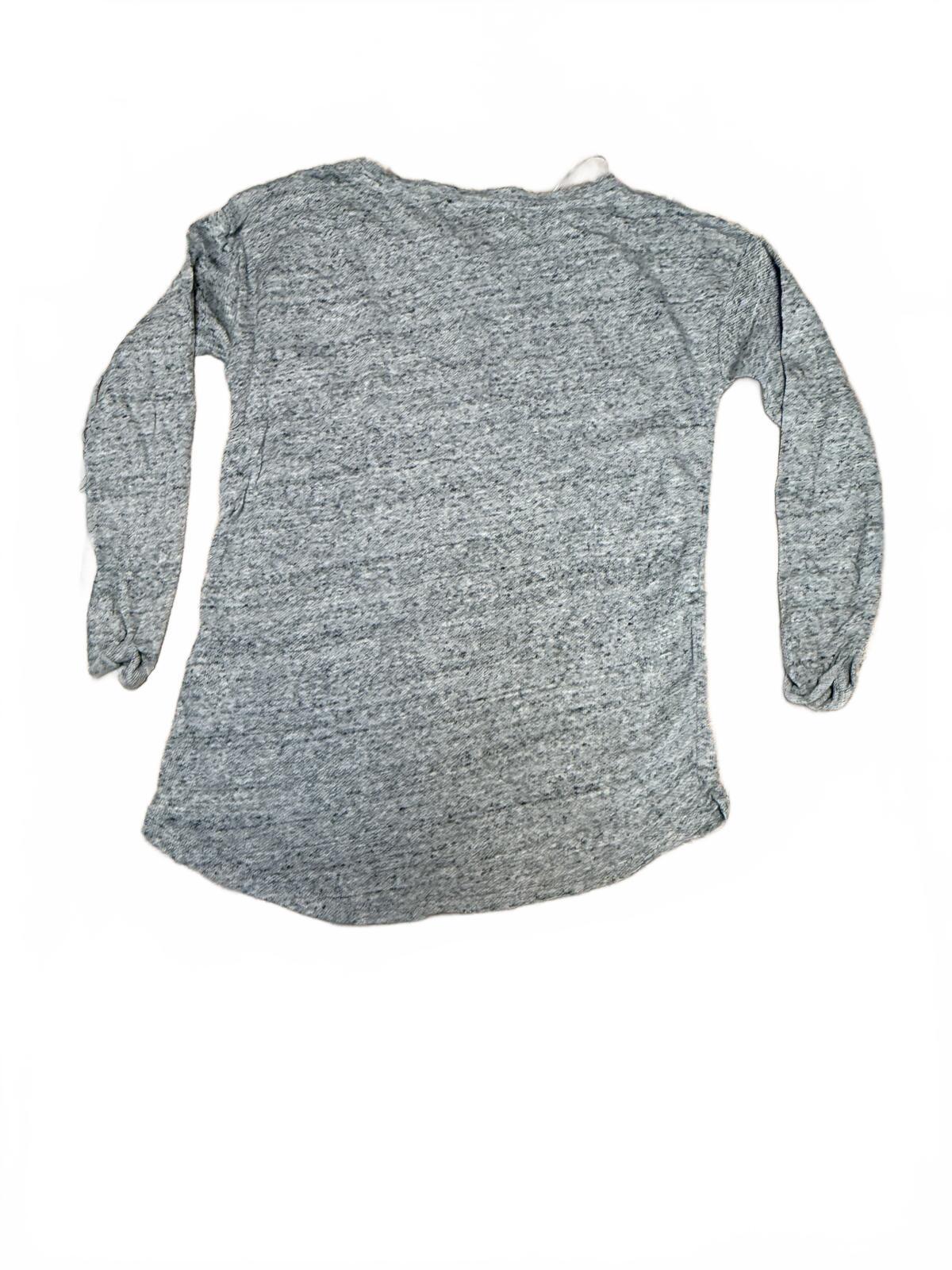 Zara Grey CALM Graphic long sleeveLetters Y2K Streetwear S