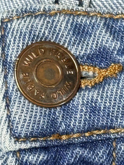 Wild Fable High Rise Distressed Denim Shorts Light Wash Raw Hem Jean Shorts Sz 0