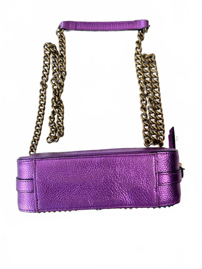 Kurt Geiger Kensington Rainbow Leather Crossbody Bag Crystal Eagle Chain Handbag