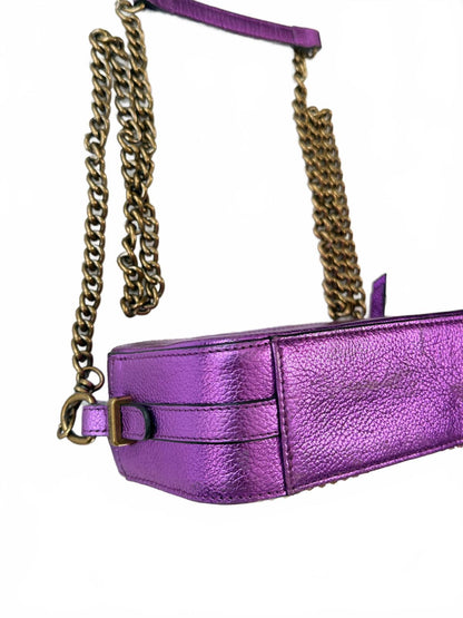 Kurt Geiger Kensington Rainbow Leather Crossbody Bag Crystal Eagle Chain Handbag