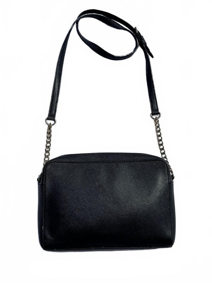 Michael Kors Black Pebbled Leather Crossbody Bag Shoulder Chain Purse Medium MK
