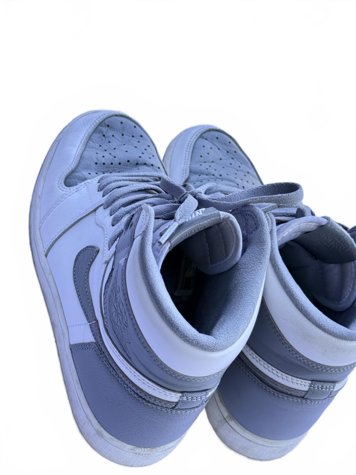 Nike Air Jordan 1 Mid Light Blue Leather High Top Sneaker Shoes Streetwear men