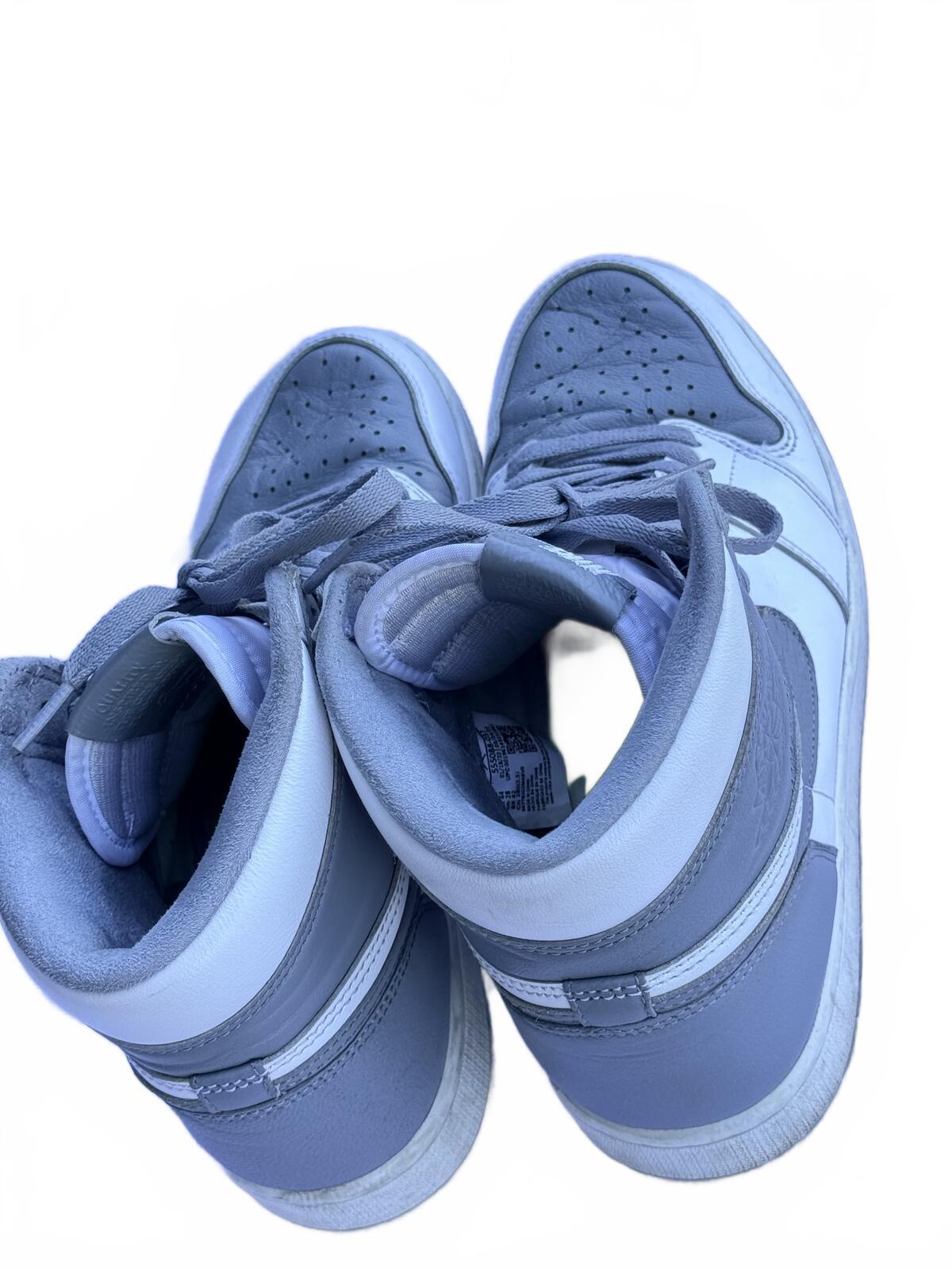 Nike Air Jordan 1 Mid Light Blue Leather High Top Sneaker Shoes Streetwear men