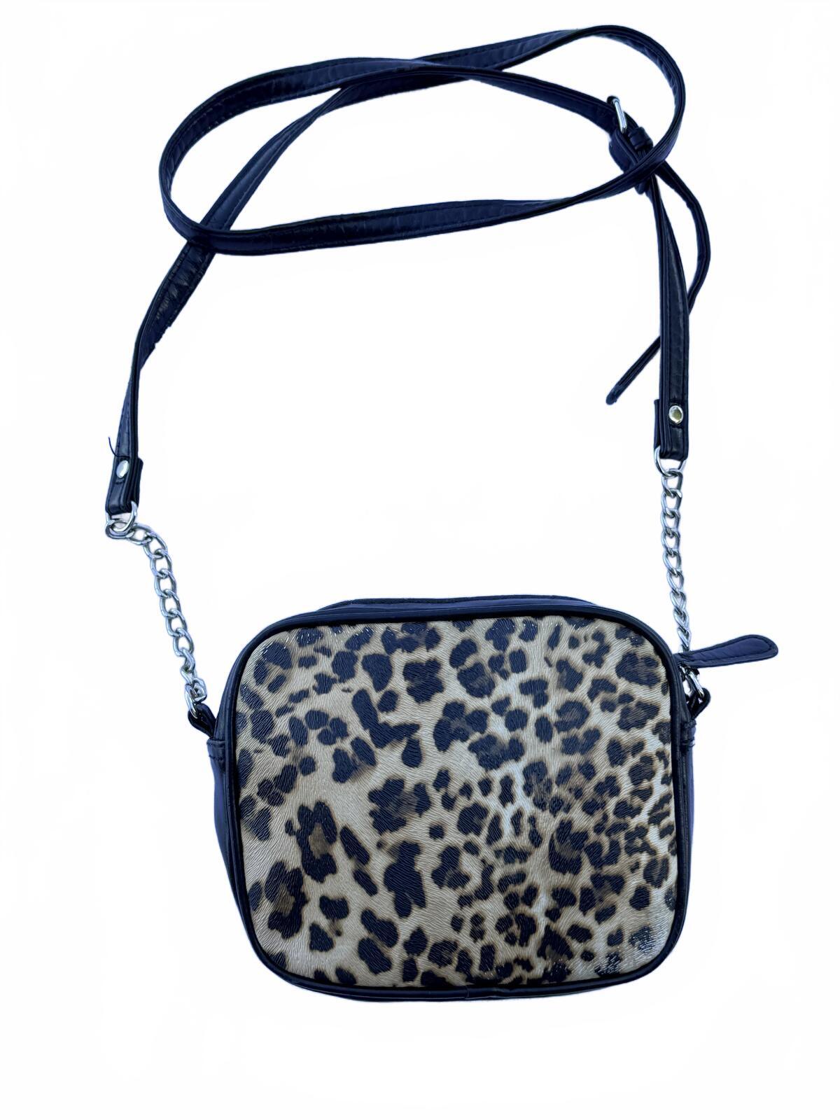 Kenneth Cole Reaction Leopard Print Crossbody Bag Y2K Vintage Small Animal Print