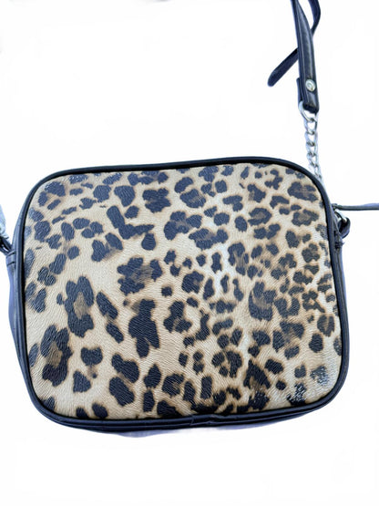 Kenneth Cole Reaction Leopard Print Crossbody Bag Y2K Vintage Small Animal Print