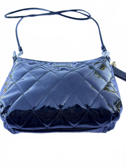 Coach Quilted Nylon Crossbody Bag Navy Blue Purple Shoulder Puffer Handbag Purse