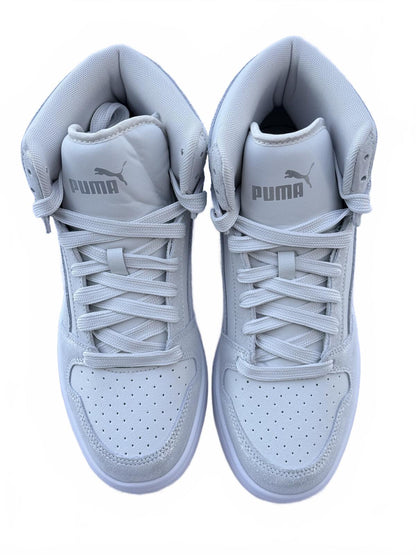 Puma Rebound High Top Sneakers White Leather US 8.5 Streetwear Y2K