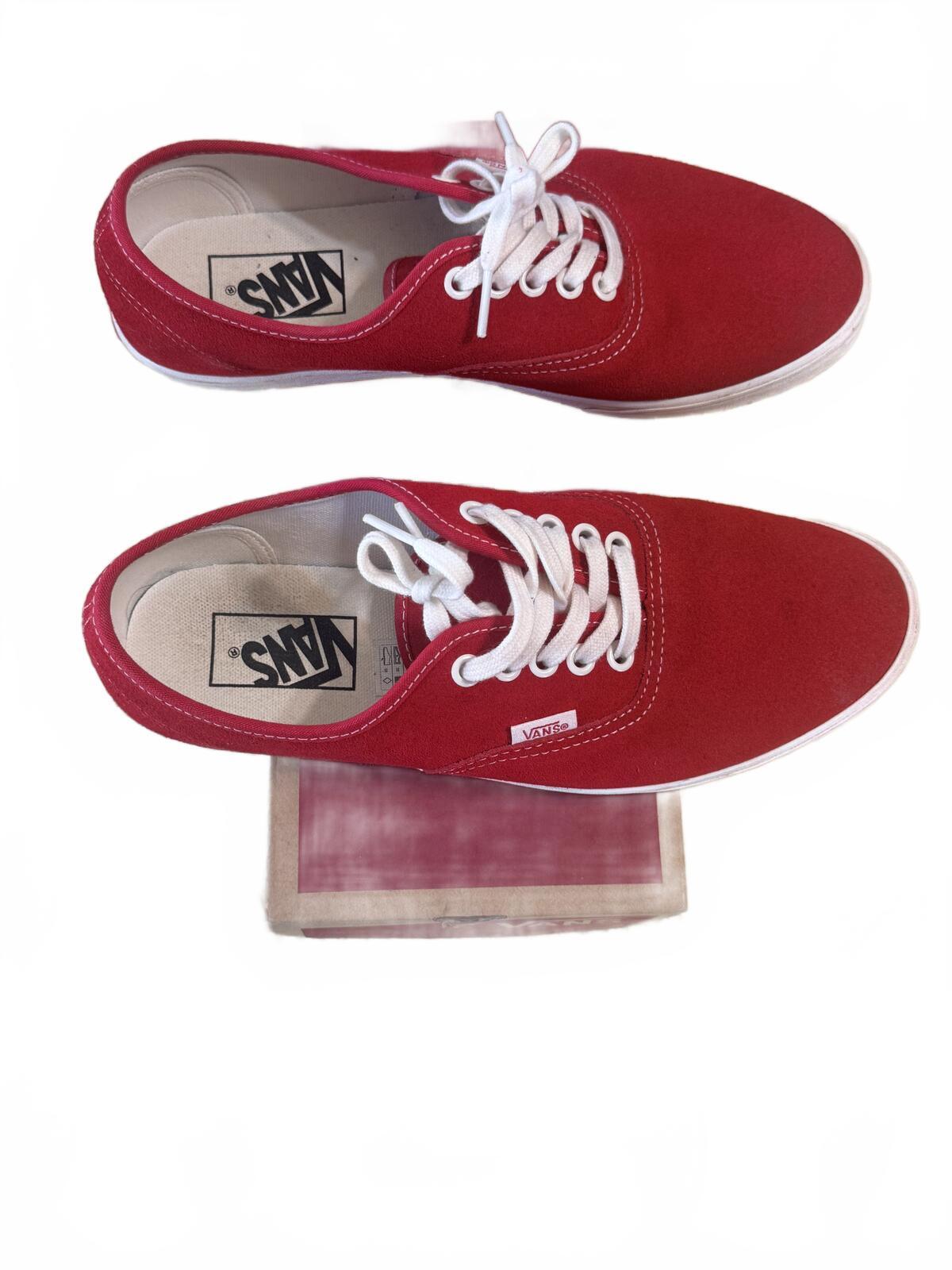 Vans Old Skool Red Canvas Lace-Up Low Top Sneakers Women's 8.5
