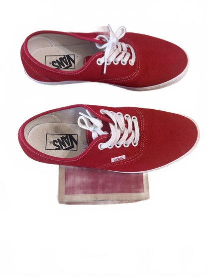 Vans Old Skool Red Canvas Lace-Up Low Top Sneakers Women's 8.5