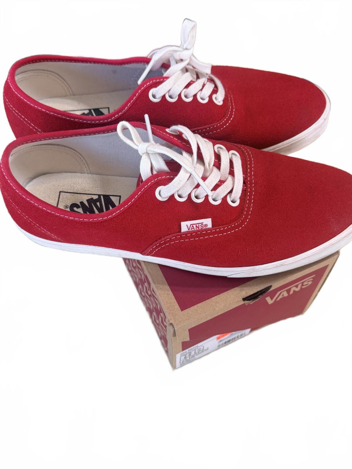 Vans Old Skool Red Canvas Lace-Up Low Top Sneakers Women's 8.5