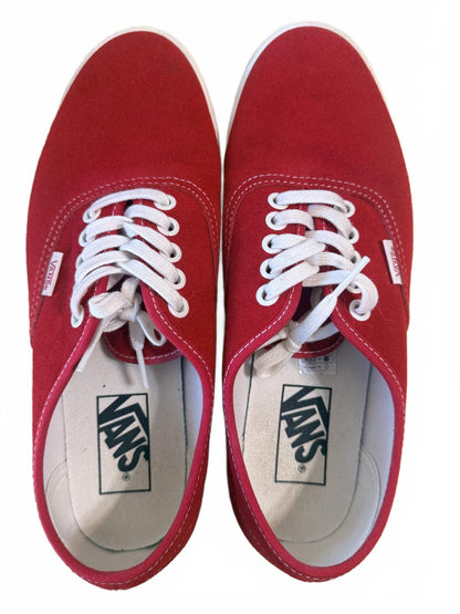 Vans Old Skool Red Canvas Lace-Up Low Top Sneakers Women's 8.5