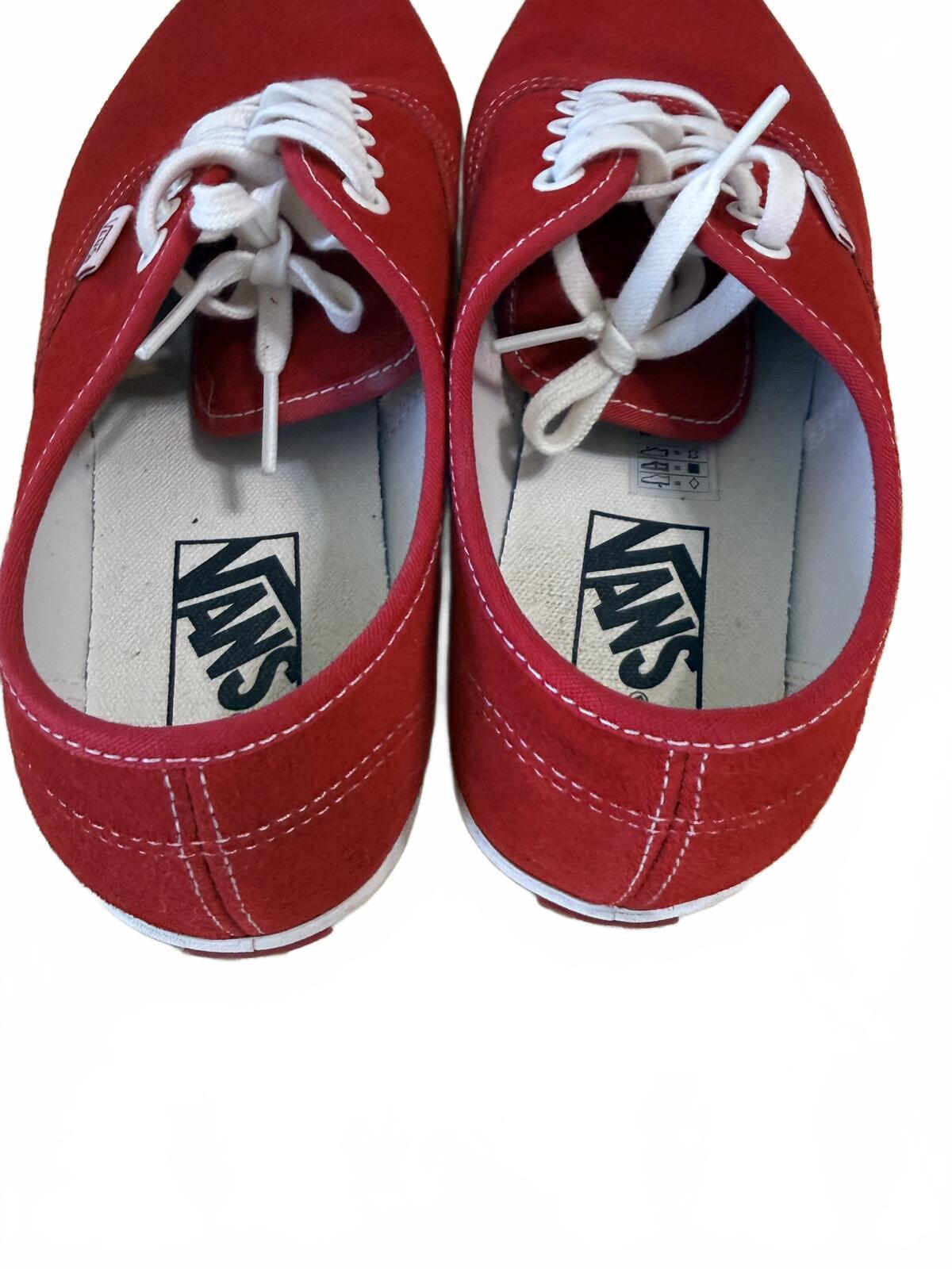 Vans Old Skool Red Canvas Lace-Up Low Top Sneakers Women's 8.5