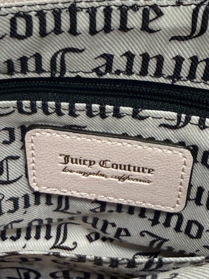 Juicy Couture Y2K Coquette Striped Shoulder Bag Pink Beige Monogram Lined Hobo