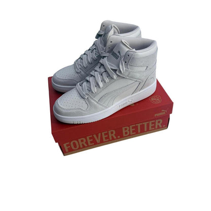 Puma High-Top Sneakers in Light Gray