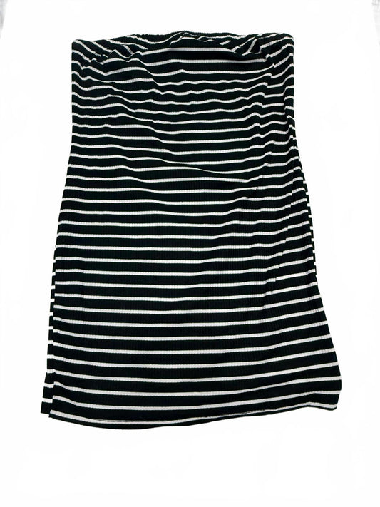Shein Black and White Striped Mini Dress - Bodycon Short Sleeve Grunge S
