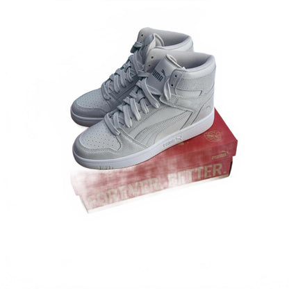 Puma High-Top Sneakers in Light Gray