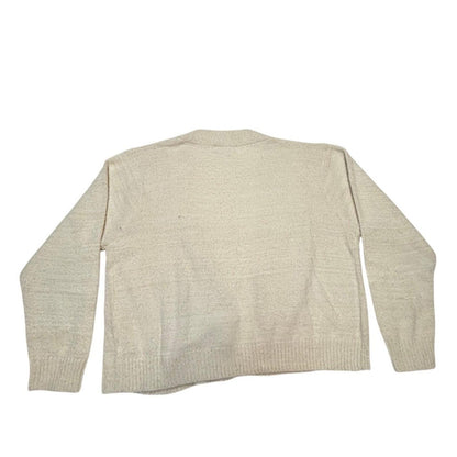 Sweet Kizz 3X Cream Open Front Cardigan Sweater Shimmer Knit Plus Size Cozy Soft
