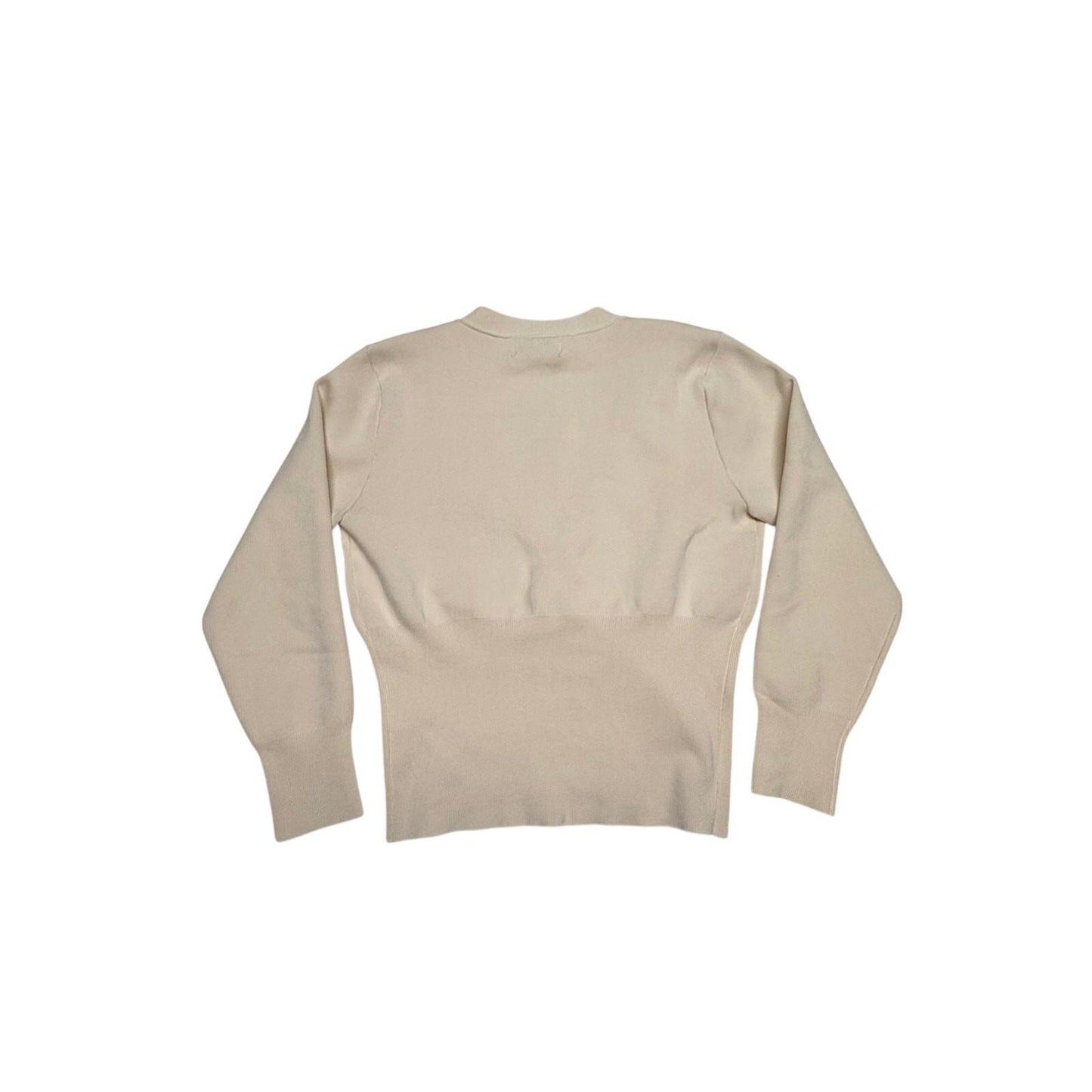 LC Lizette Collection Beige Knit Cardigan Sweater Womens Medium New With Tags