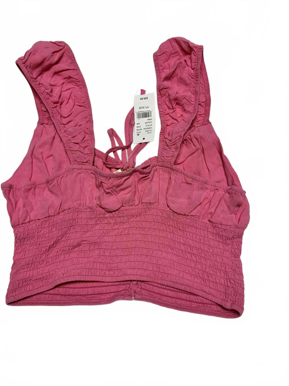 Pacsun Pink Smocked Crop Top XS