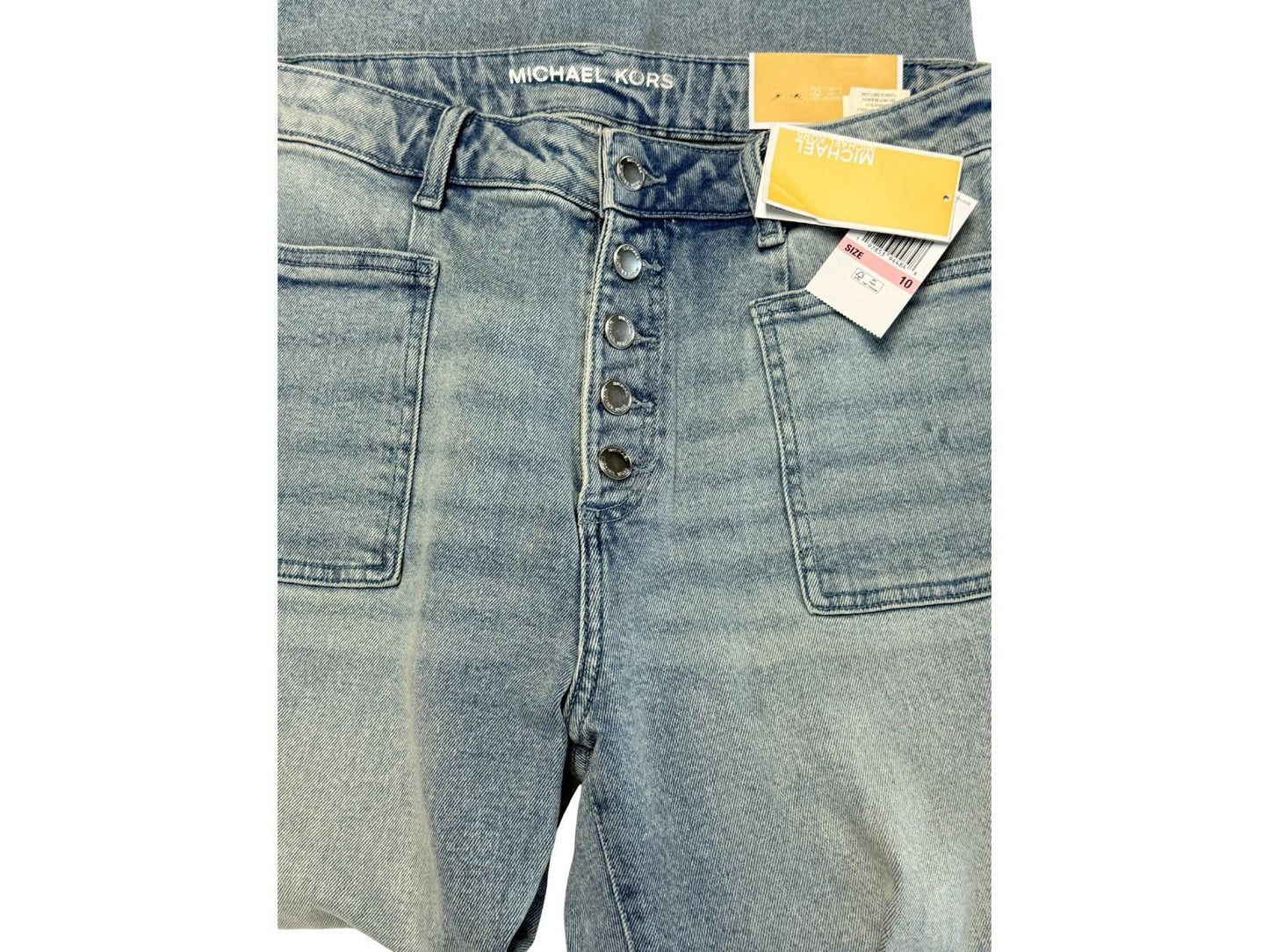 Michael Kors Women’s High Rise Button Fly Straight Leg Jeans Y2K Size 10 NWT