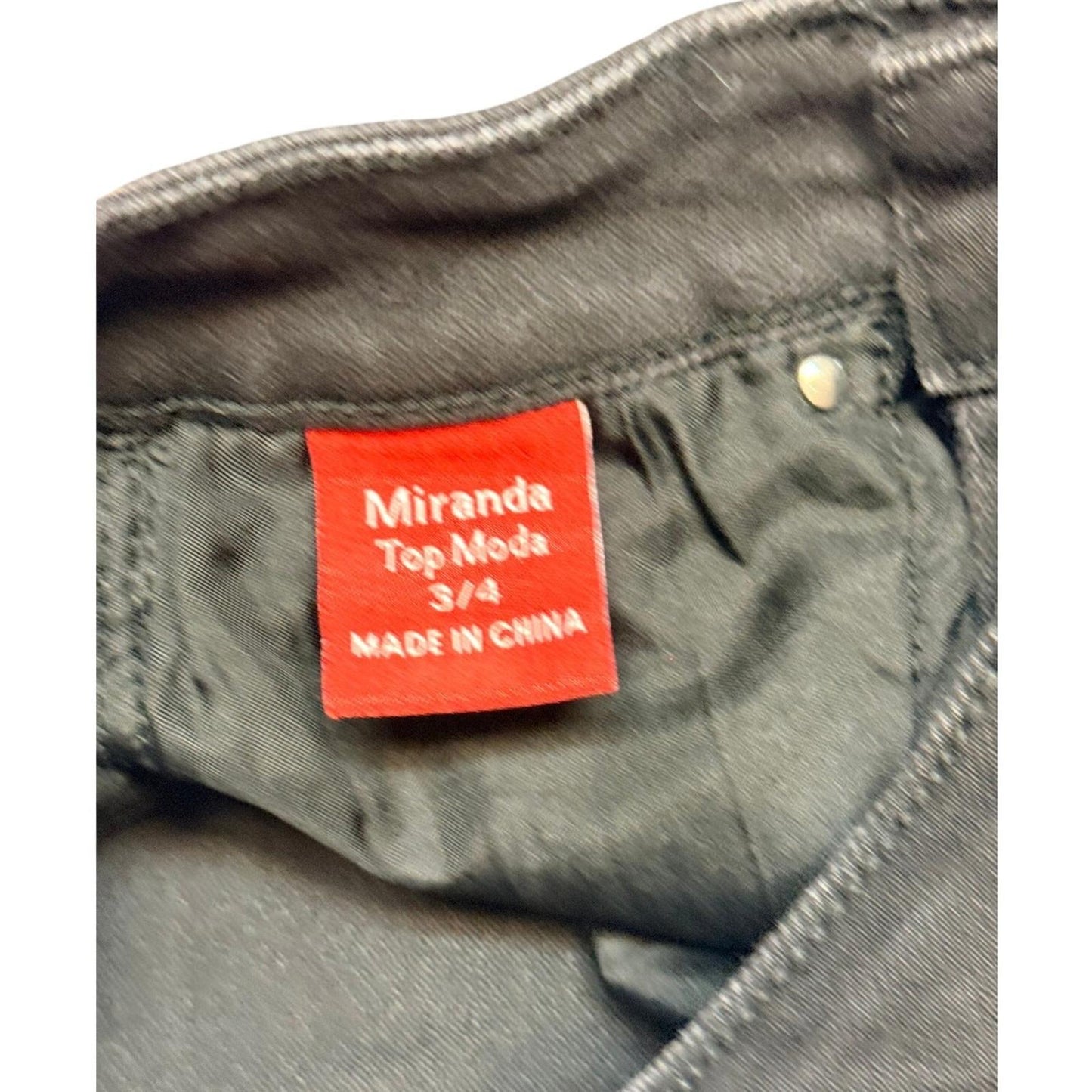 moda bootcut dark demin jeans with embellished back pockets