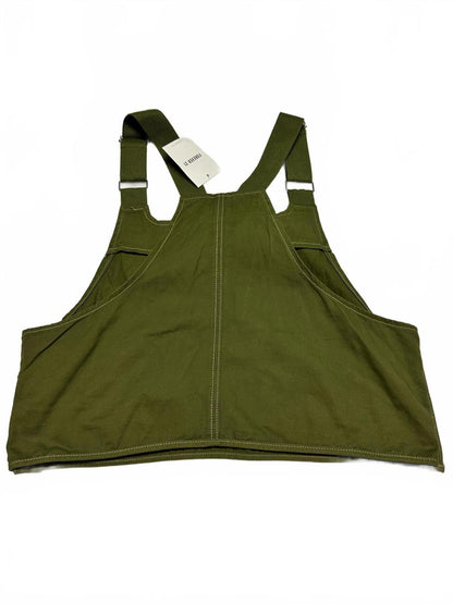 Forever 21 Olive Green Crop Overalls Top
