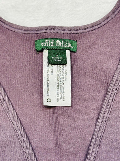 Wild Fable Lavender Purple Long Sleeve Crop Top Size S