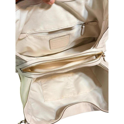 Coach Restored Madison Carlyle Shoulder Bag Cream Leather Gold Hardware ToteHobo